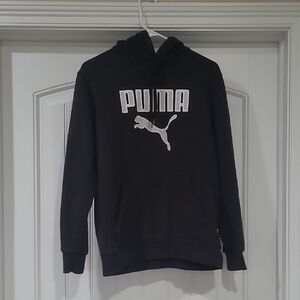 Puma Black Hoodie with White Logo